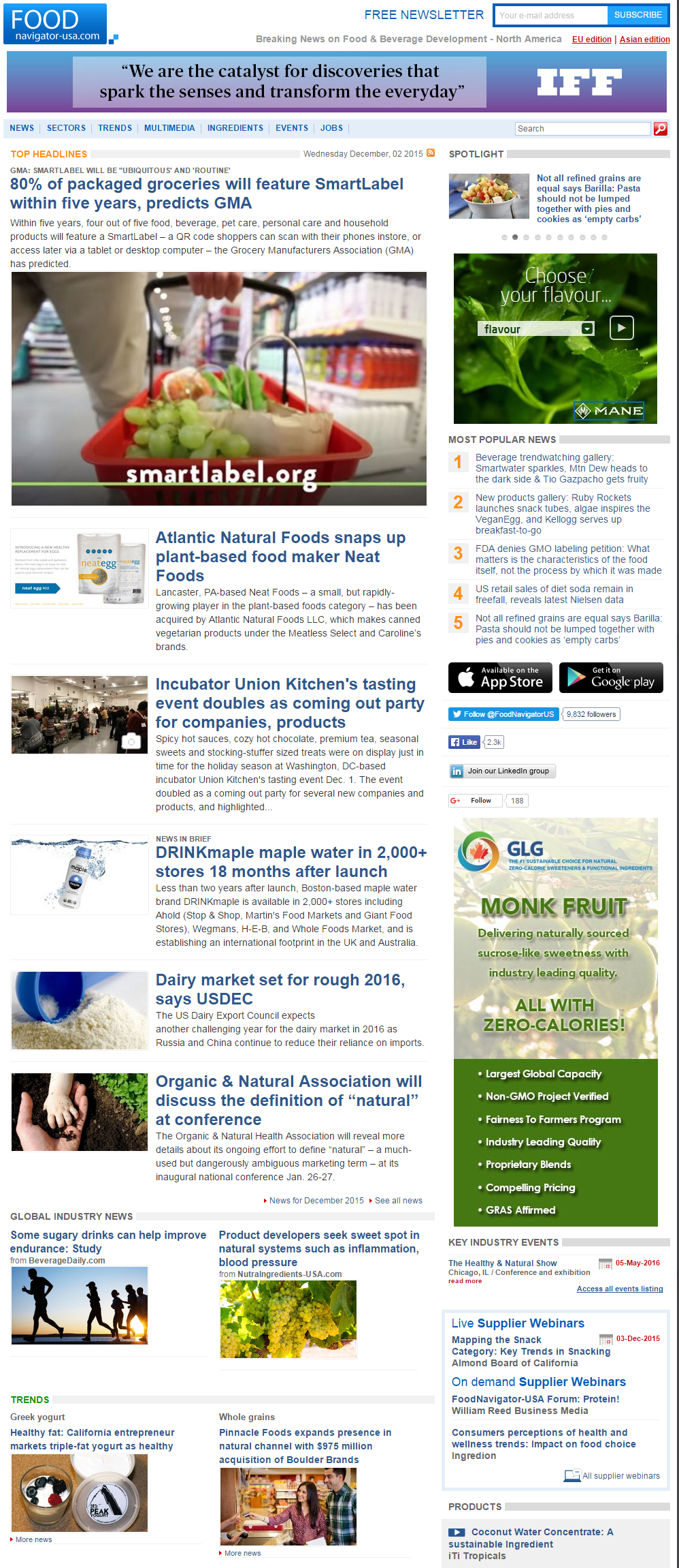 Foodnavigator Usa 12 2 2015 Website Screen Shot Blood Pressure