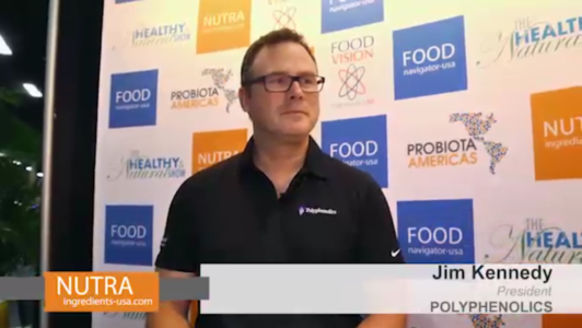 Dr. James Kennedy talks ‘focused polyphenol benefits’ with reporter at SSW 2016